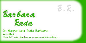 barbara rada business card
